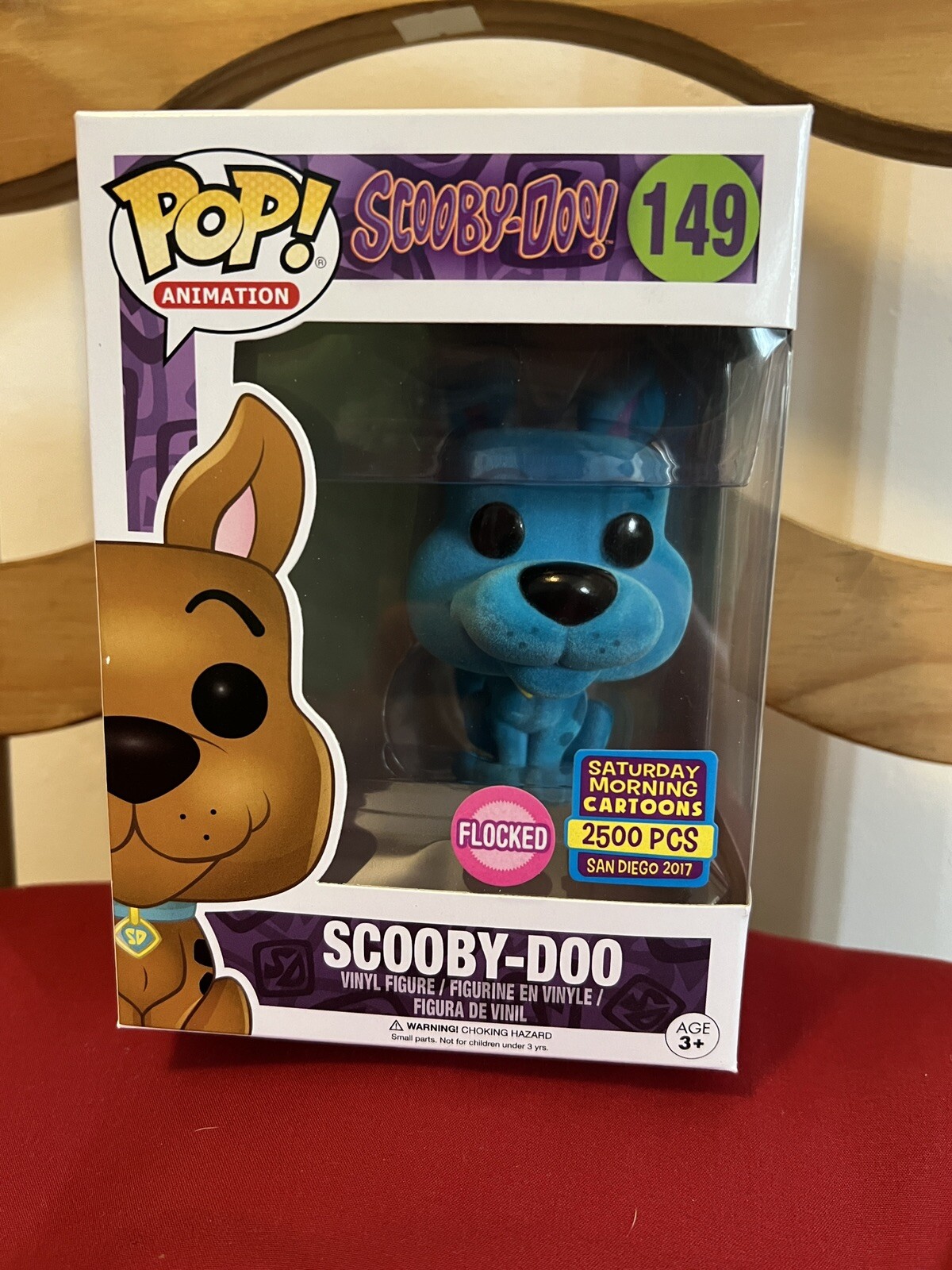 Figura De Juguete Funko Pop Azul Flocado Scooby Doo 149 Nunca Abierta 2500 Piezas Sdcc 2017