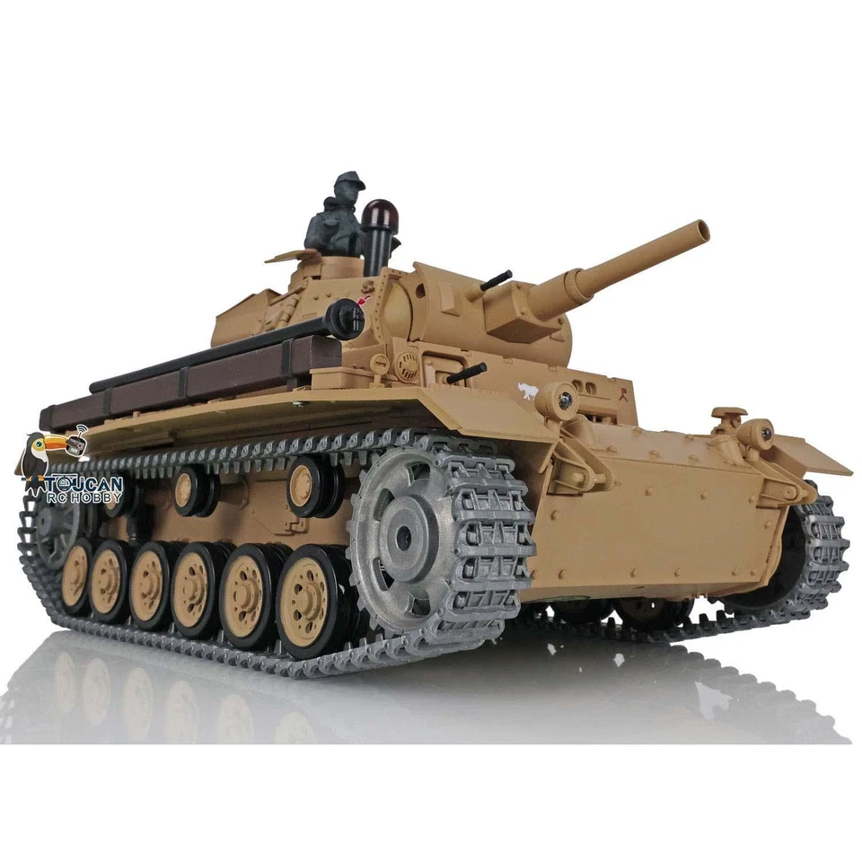 Henglong 1/16 7.0 Upgraded Panzer III H RTR IR BB RC Tank 3849 W/ 360° Turret - Image 3 of 4
