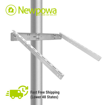 Newpowa Solar Panel Pole/Wall Mounting Bracket Heavy-Duty Off-Grid Charge System