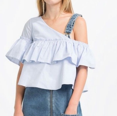 zara one shoulder top
