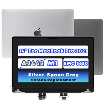 New 14'' For MacBook Pro A2442 M1 2021 EMC 3650 LCD Screen Display Assembly A+++