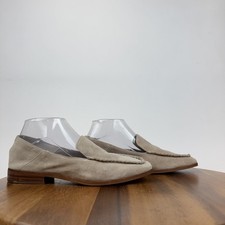 New Womens Dolce Vita Beny Beige Leather Slip On Loafers Flats Size 7.5 M NWOB