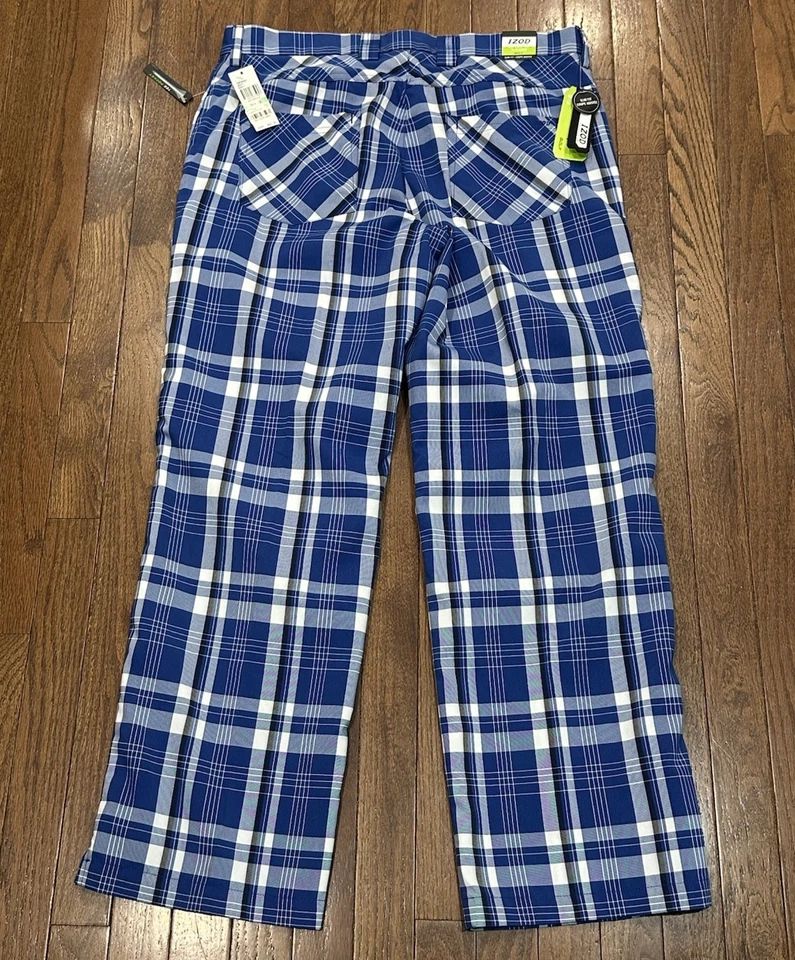 Lot Of 2 NEW IZOD PerformX Golf Pants Men 34x30 Plaid UPF50 Performance NWT $120 - Image 4 of 4