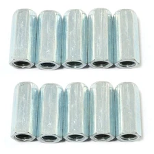 10 PCS M8x28 Long Rod Nut Hex Coupling Nut Female Thread Straight Fitting