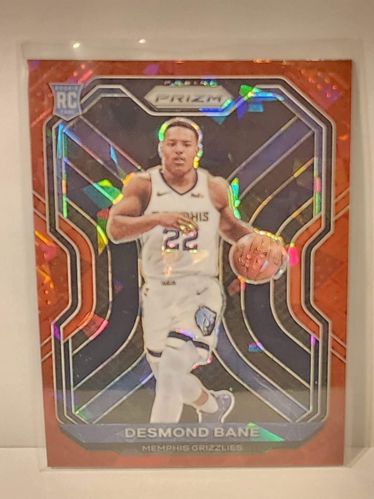 2020-21 Panini Prizm NBA #297 Desmond Bane Red Cracked Ice Prizm Rookie RC