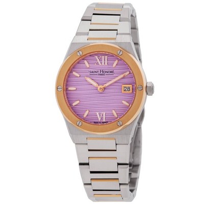 Saint Honore Paris Haussman Quartz Purple Dial Ladies Watch NH752125 4RIT