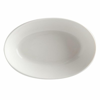Maxwell & Williams White Basics Schale oval Servierschale Porzellan Weiß 20x14cm