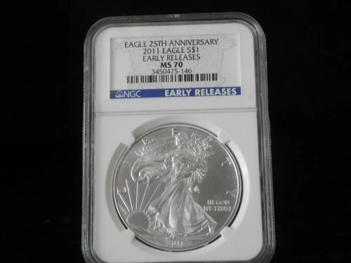 2011 W 25th Anniversary Set American Silver Eagle Coin NGC MS70 Early Releases