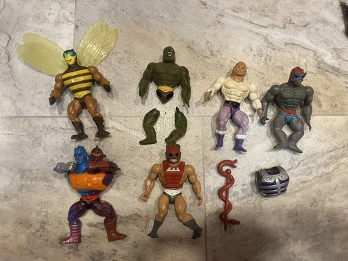 VTG Mattel 1980's He-Man Masters of Universe MOTU Action Figures Lot Of 6