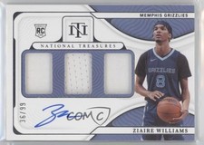 2021 National Treasures Rookie Materials Triple 36/99 Ziaire Williams Auto s3g