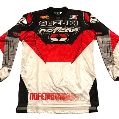 Vintage Suzuki No Fear Moto Cross MX Division Hart 65 Jersey Small