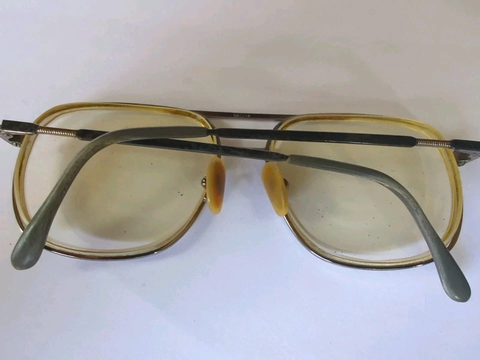 3 件装 复古 方形飞行员风格 成人眼镜 带金属硬度 铰链框 复古 — 第 4/4 张图片