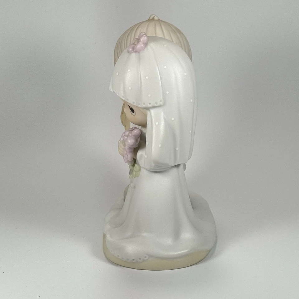 Topper de pastel vintage Precious Moments Lord Bless You & Keep You Bride & Groom nuevo en caja Foto 4 de 4