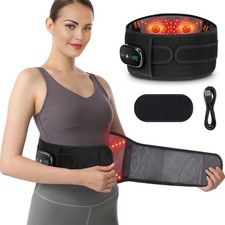 Electric Infrared Heated Waist Belt with Vibration Massager for Back Pain Relief