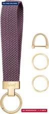 Fishent Stretchy Wristlet Keychain, Cute Key Chain, Woven Wrist Lanyard for Car