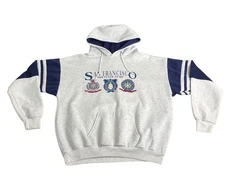Vintage 90s San Francisco Hoodie XL Nautical California The Place To Be Pullover