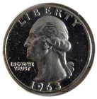 1963 PROOF CAMEO SILVER WASHINGTON QUARTER  (Q94)