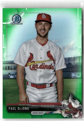2017 Bowman Chrome #BCP214 Paul DeJong Prospects Green Refractor #/99