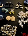 Estate Retro Clip On Earring Lot — photo 3