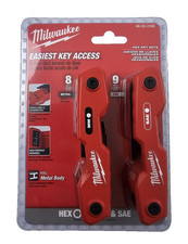 BRAND NEW Milwaukee 48-22-2183 17 Key Folding Hex Key SAE/Metric Sets - 2 PC