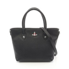 VIVIENNE WESTWOOD MINI TOTE SAFFIANO 3 SPEC Heart Orb Handbag Leather #RC4179