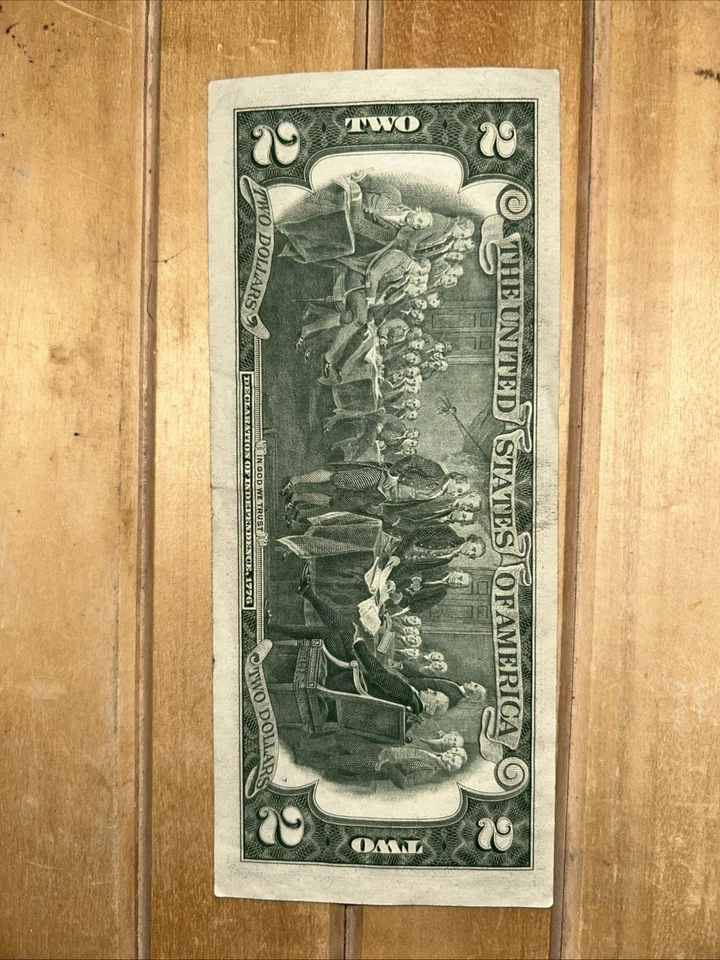 Very Odd Ink Error $2 Two Dollar Bill Circulated FREE SHIPPING  - Image 4 of 4