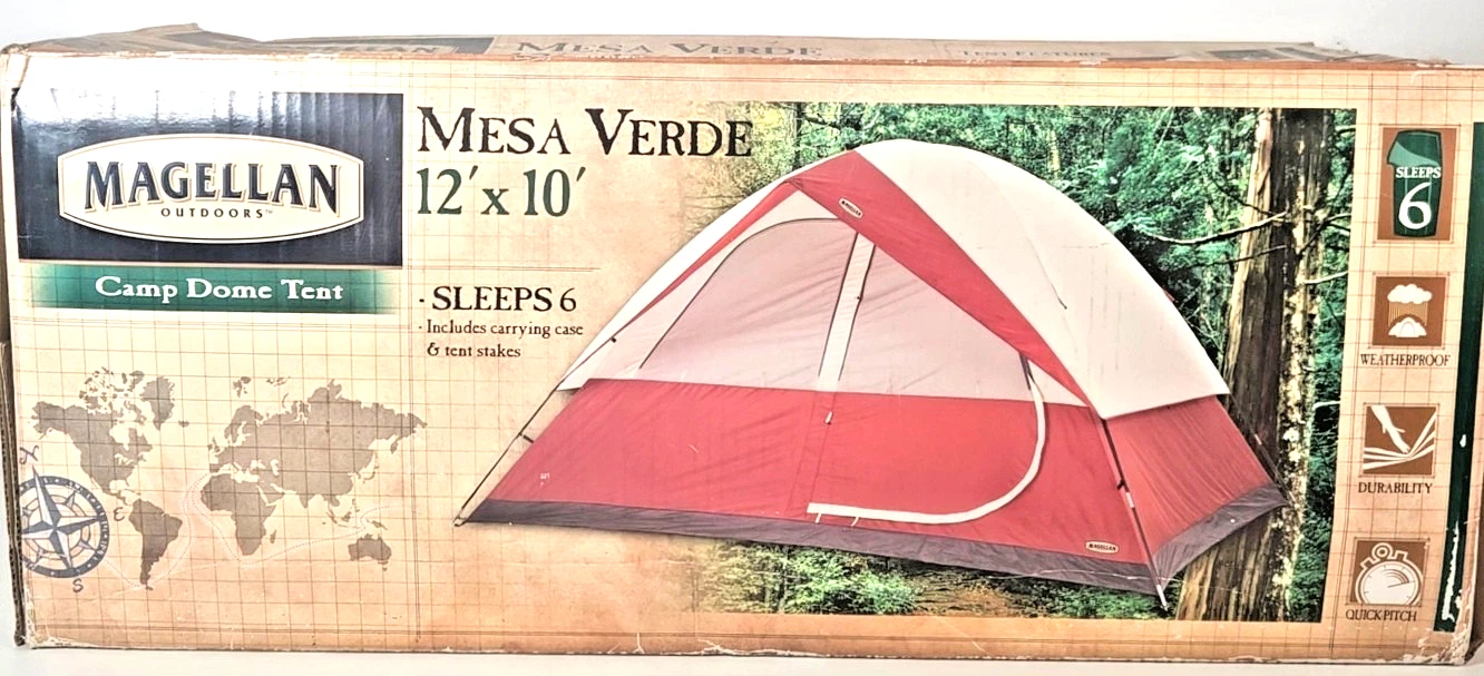 Magellan Outdoors Mesa Verde 6-Person Dome Tent 12x10 Sleeps 6
