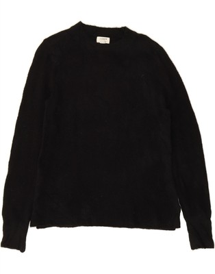 J. CREW Damen Pullover Pulli Rundhals UK 10 Small schwarz Polyacryl CF01