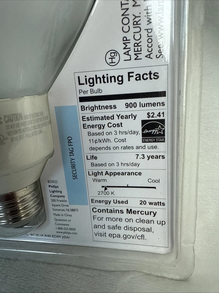 Philips Marathon Energy Saver Reflector Flood 20W = 85W Dimmable 900 Lumens R40 - Image 4 of 4