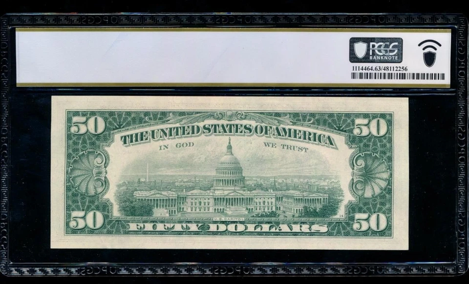 AC 1969A $50 FRN New York PCGS 63 PPQ Fr 2115-B uncirculated - Image 2 of 2