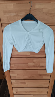 Kinder Jottum Bolero Cardigan Strickjacke Weiß Gr.128/134/140/146/152 Kummunion 