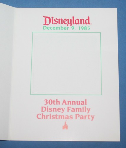 Disneyland 30th Annual Disney Family Christmas Party Picture Frame Greeting Card - Picture 2 of 2