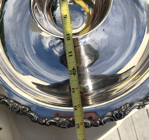 Vintage Oneida Rogers 15 In Silverplate Serving Tray Center Bowl Chip N Dip - Picture 3 of 5