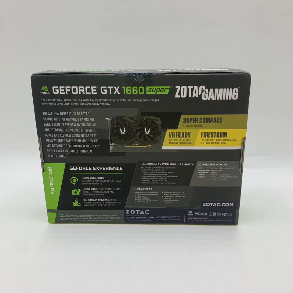 ZOTAC Gaming Geforce GTX 1660 Super 6GB GDDR6 192-Bit Gaming Graphics Card, Supe - Image 3 of 4