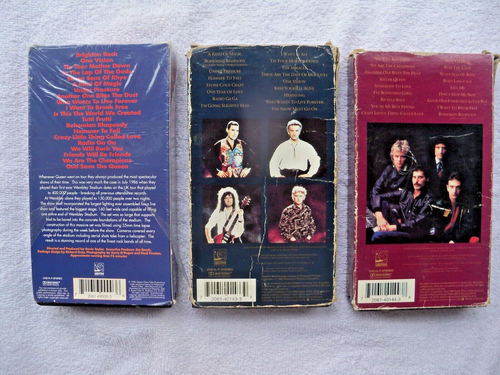QUEEN MEMORBILIA LOT: 8 ASSORTED RECORDS / CD SINGLE / 3 VHS VIDEOS / BOOK - Photo 10 sur 23