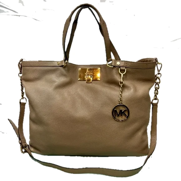 Bolso de Mano MICHAEL KORS Cuero GRANDE Tostado Taupe Foto 2 de 4