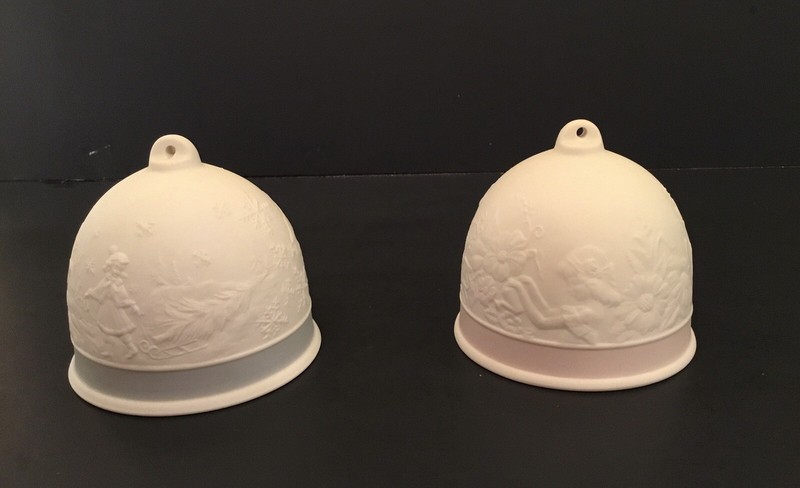 Lladro Seasons Bells Lot Of 2 - 1991 Spring #7613 And 1994 Winter #7616