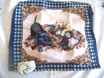 DESKTOP DECOR DUCKS UNLIMITED Hunting Puppies Large COMPUTER MONITOR Dust Cover 