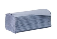 Blue Interleaved Paper Hand Towels Case of 5000 Saver 1ply 40gsm Bathroom Clean