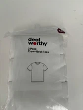 NWT Deal Worthy 3   T Shirts T-Shirts Knit WHITE  Size   XXL  50" - 52"