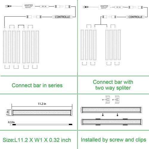 AIBOO 12V LED Under Cabinet Lighting Bar Dimmable Counter Shelf Display Lighting - Picture 12 of 43