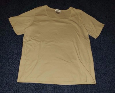 Women S Dressbarn Beige Square Neck Blouse Size 1x Top Shirt Ebay