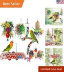 New ListingColorful Chew Toys for Birds with Rope Perch - Perfect for Foraging Fun