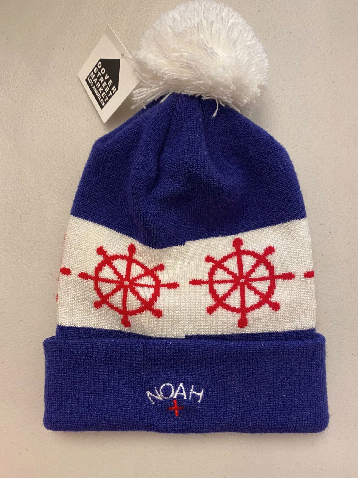 Nouveau bonnet Noah NY Core logo d'expédition roue bleu blanc bonnet !!! Supreme Palace Kith
