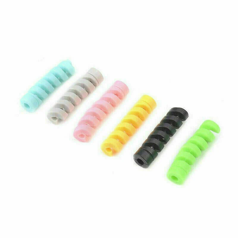 8pc Universal Twist Spiral Cable Protector Saver Cover For all Mobile Cell Phone - Image 2 of 4