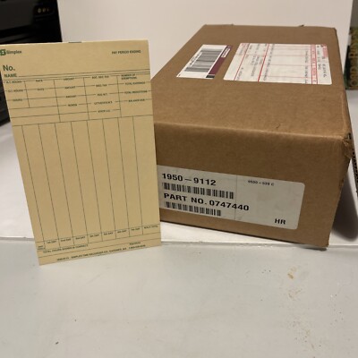 (1000 Ct) 7 Days Across 4-3/16''W 22 FORM 8214005.  Replaces Simplex 1950-9112