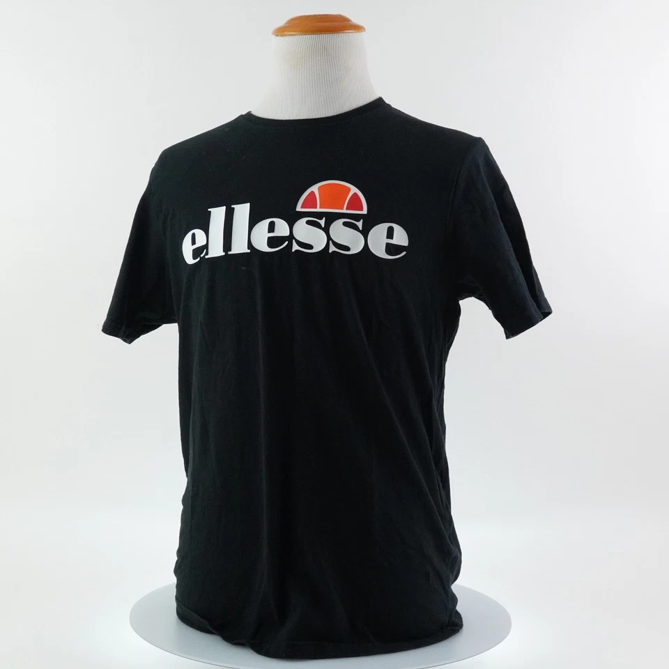 Camisa Ellesse Manga Corta Logo Negra Hombre Talla L 100% Algodón Tenis Foto 2 de 4