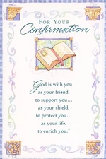 Keepsake CONFIRMATION Card & Certificate, Lord God is With You by DaySpring +✉
