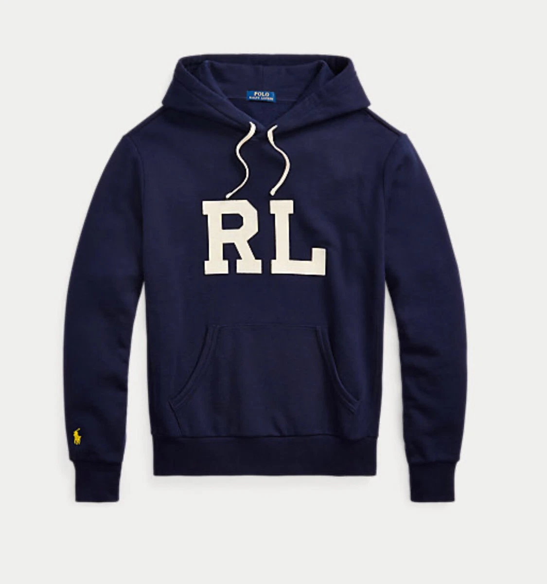 NWT Polo Ralph Lauren Big Tall Navy RL LETTERMAN Monogram Sweatshirt Hoodie 3XB