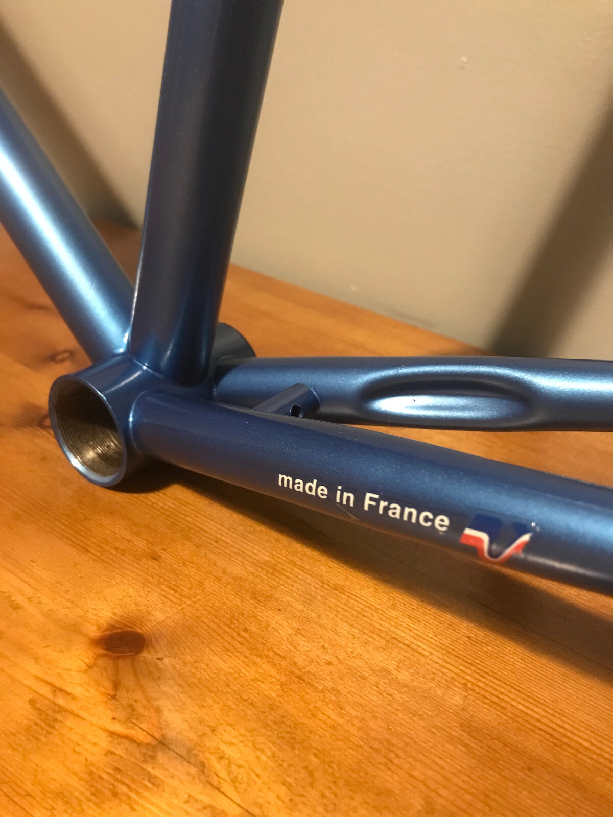 Custom Peugeot Premiere Frame & Forks Vintage Road Bike Metallic Blue